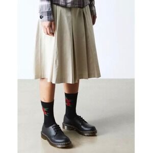 Dr. Martens Vonda Short Socks Black Red Rose Floral small medium new
